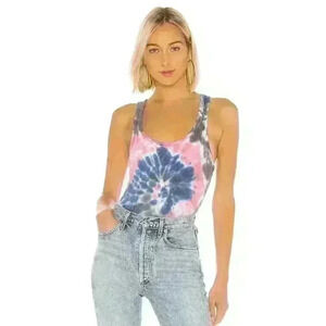 Agolde x Revolve Rib Tank Bodysuit in Snow Cone, S